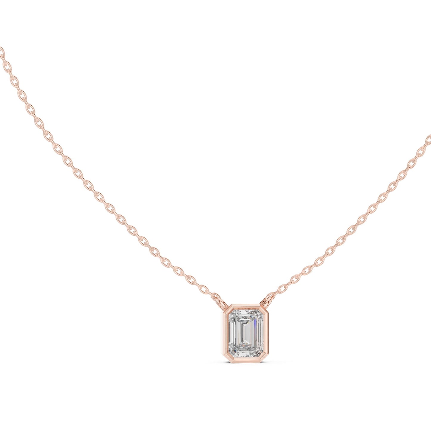 Emerald Lab Grown Diamond Pendant