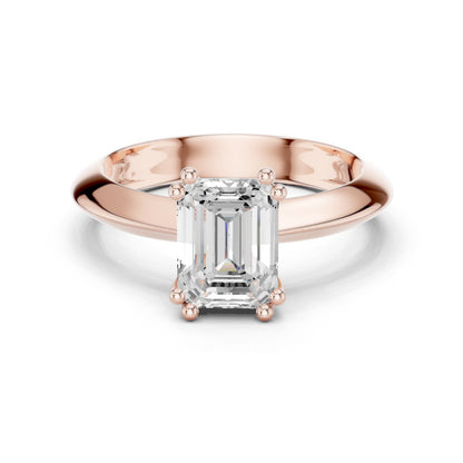 Emerald Lab Grown Diamond Solitaire Engagement Ring