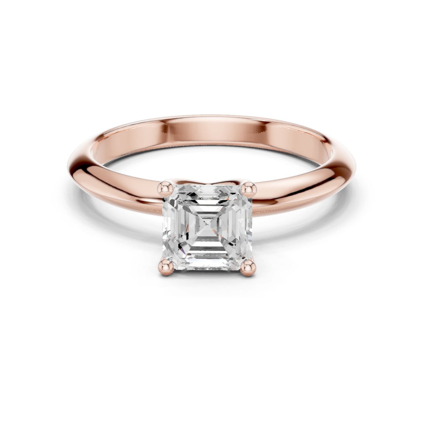 Emerald Lab Grown Diamond Solitaire Engagement Ring
