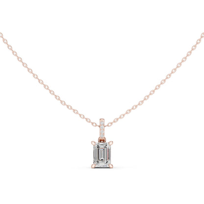 Emerald Lab Grown Diamond Pendant