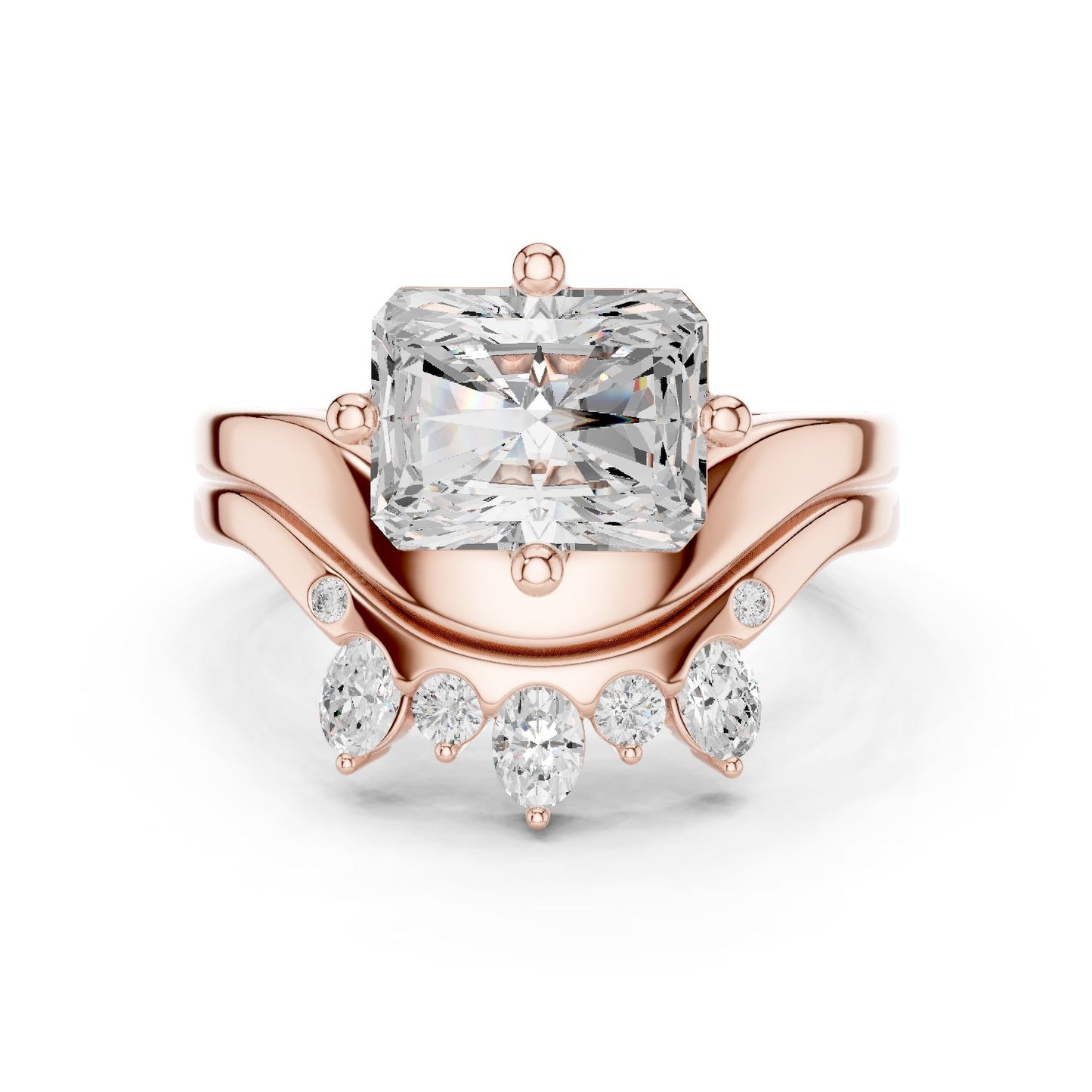 Emerald Lab Grown Diamond Solitaire Engagement Ring
