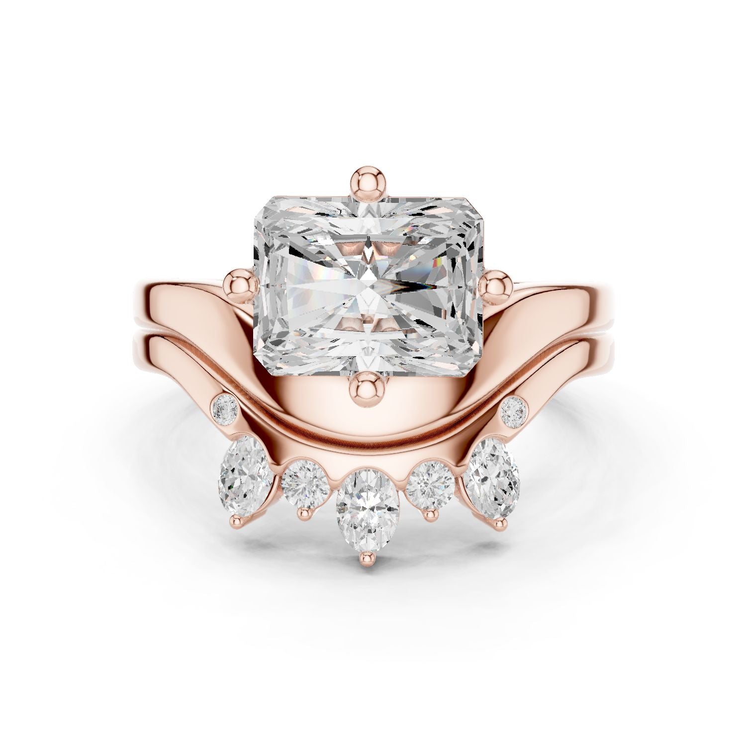 Emerald Lab Grown Diamond Solitaire Engagement Ring