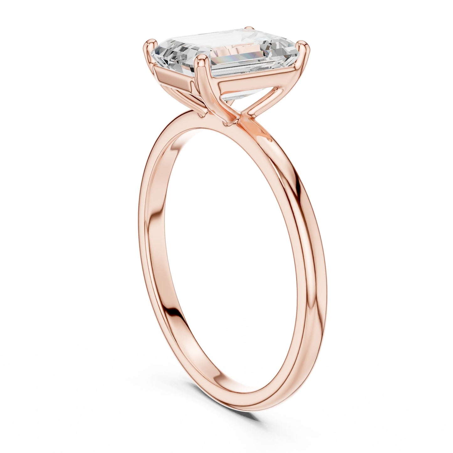 Women's Emerald Lab Grown Diamond Ring