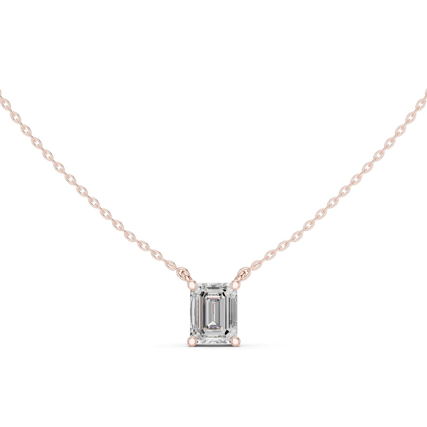 Emerald Lab Grown Diamond Pendant