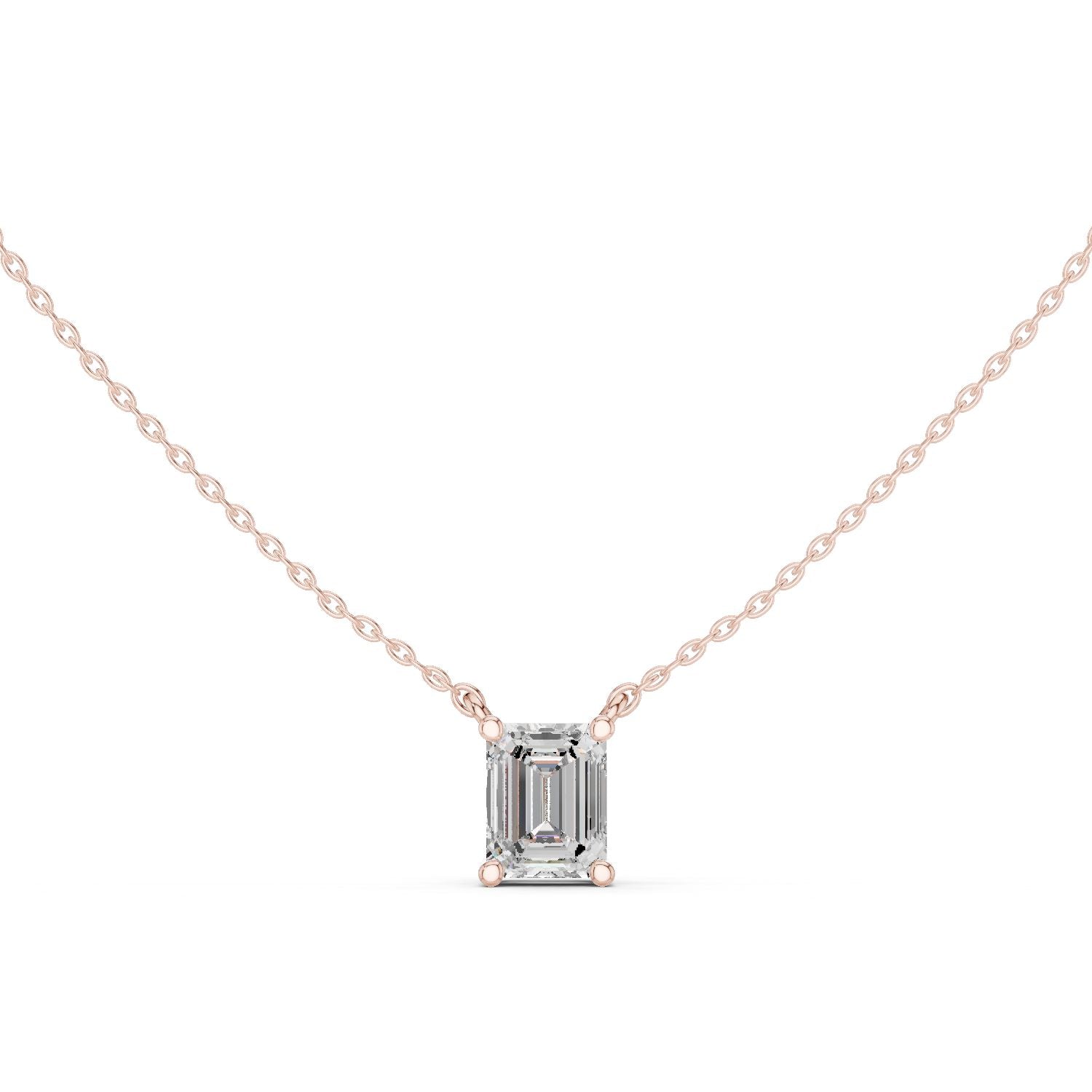 Emerald Lab Grown Diamond Pendant