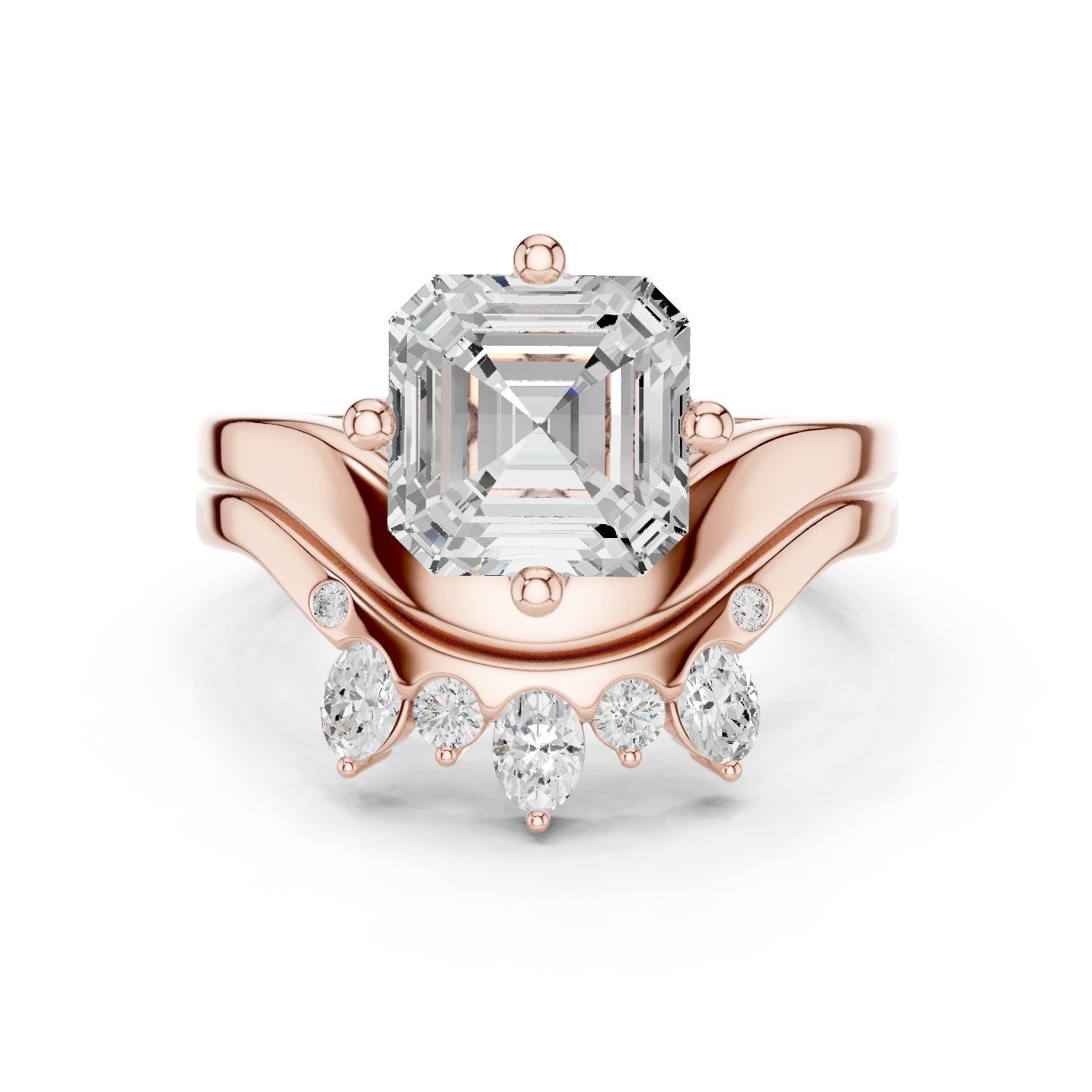 Emerald Lab Grown Diamond Solitaire Engagement Ring