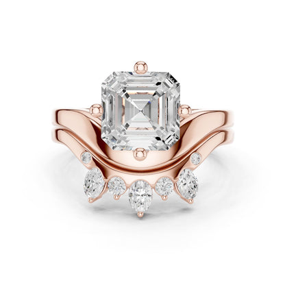 Emerald Lab Grown Diamond Solitaire Engagement Ring