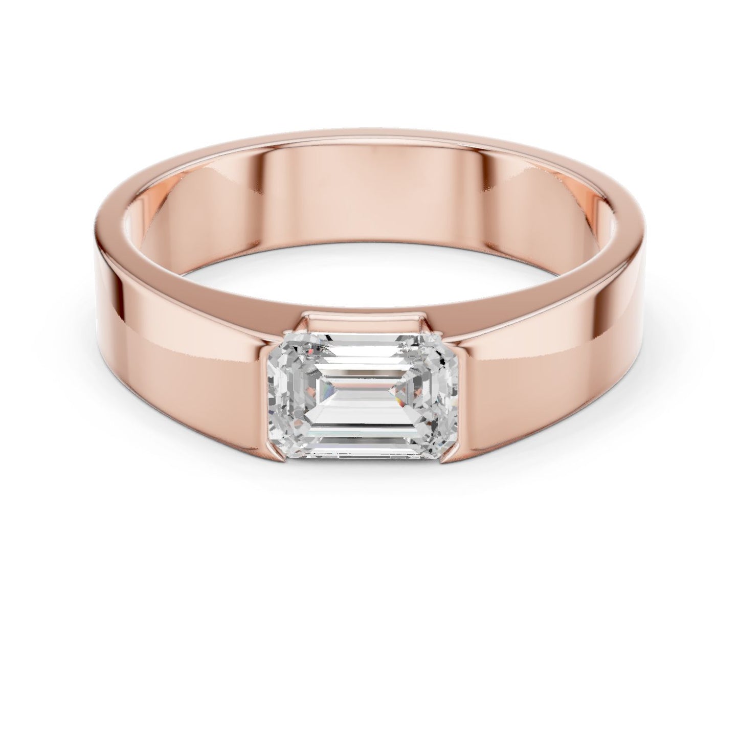 Men's Emerald Lab Grown Diamond Ring