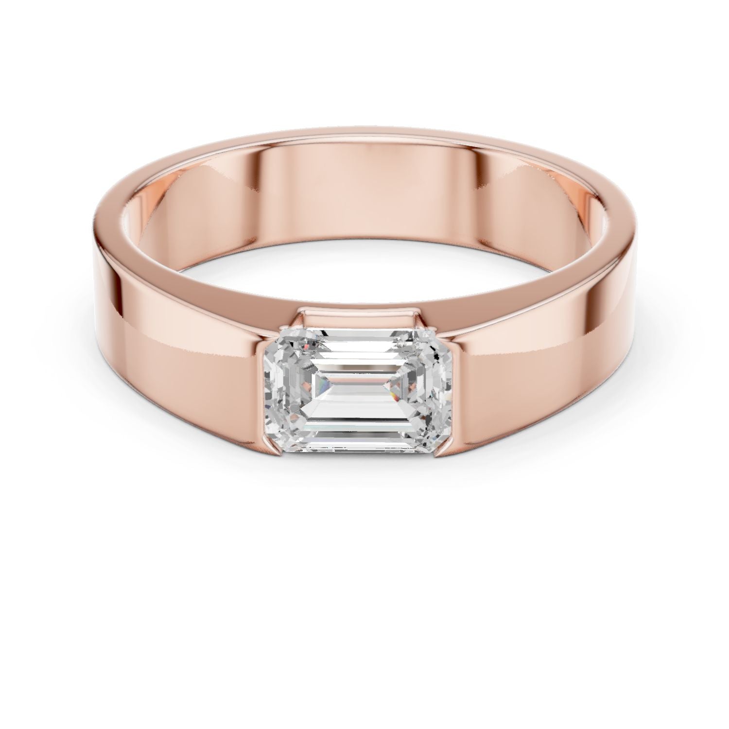 Men's Emerald Lab Grown Diamond Ring