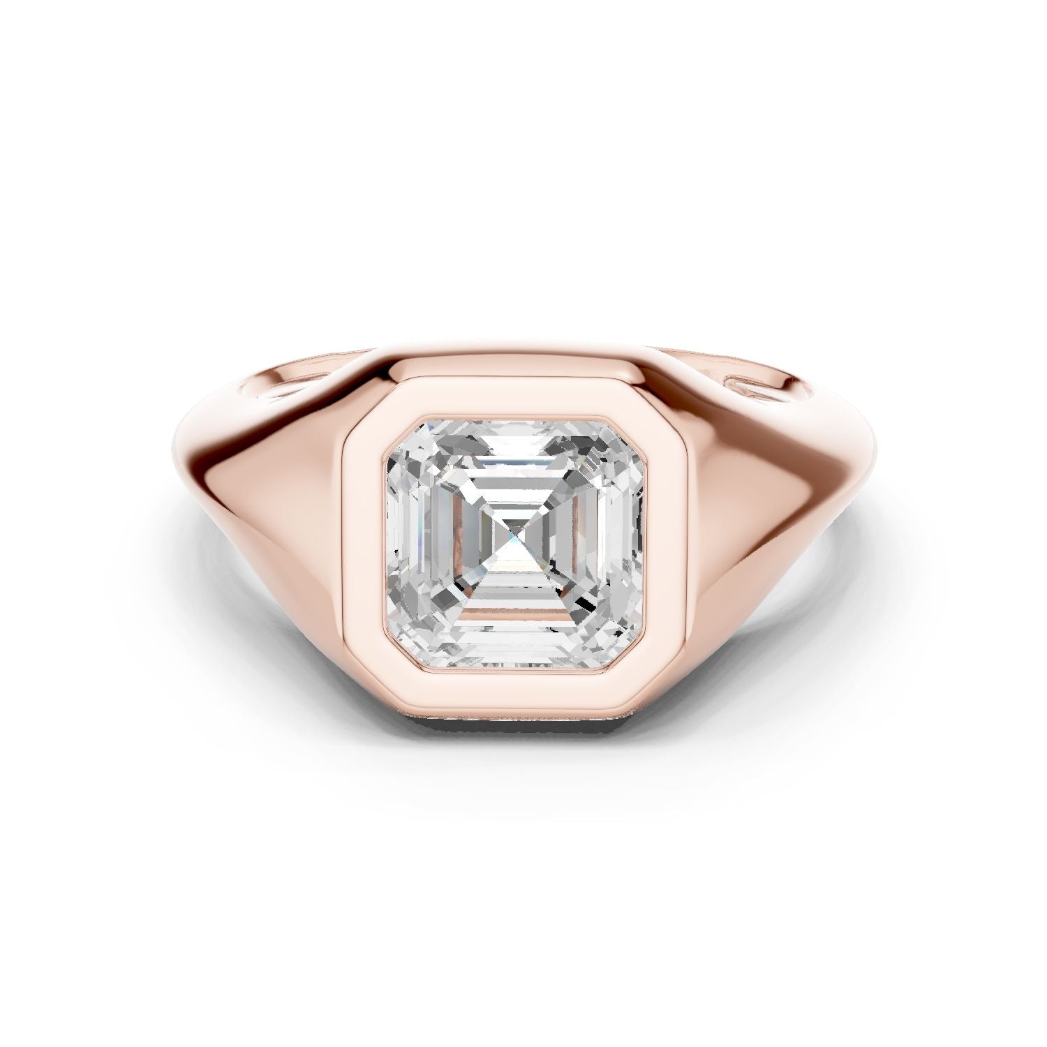 Emerald Lab Grown Diamond Solitaire Engagement Ring