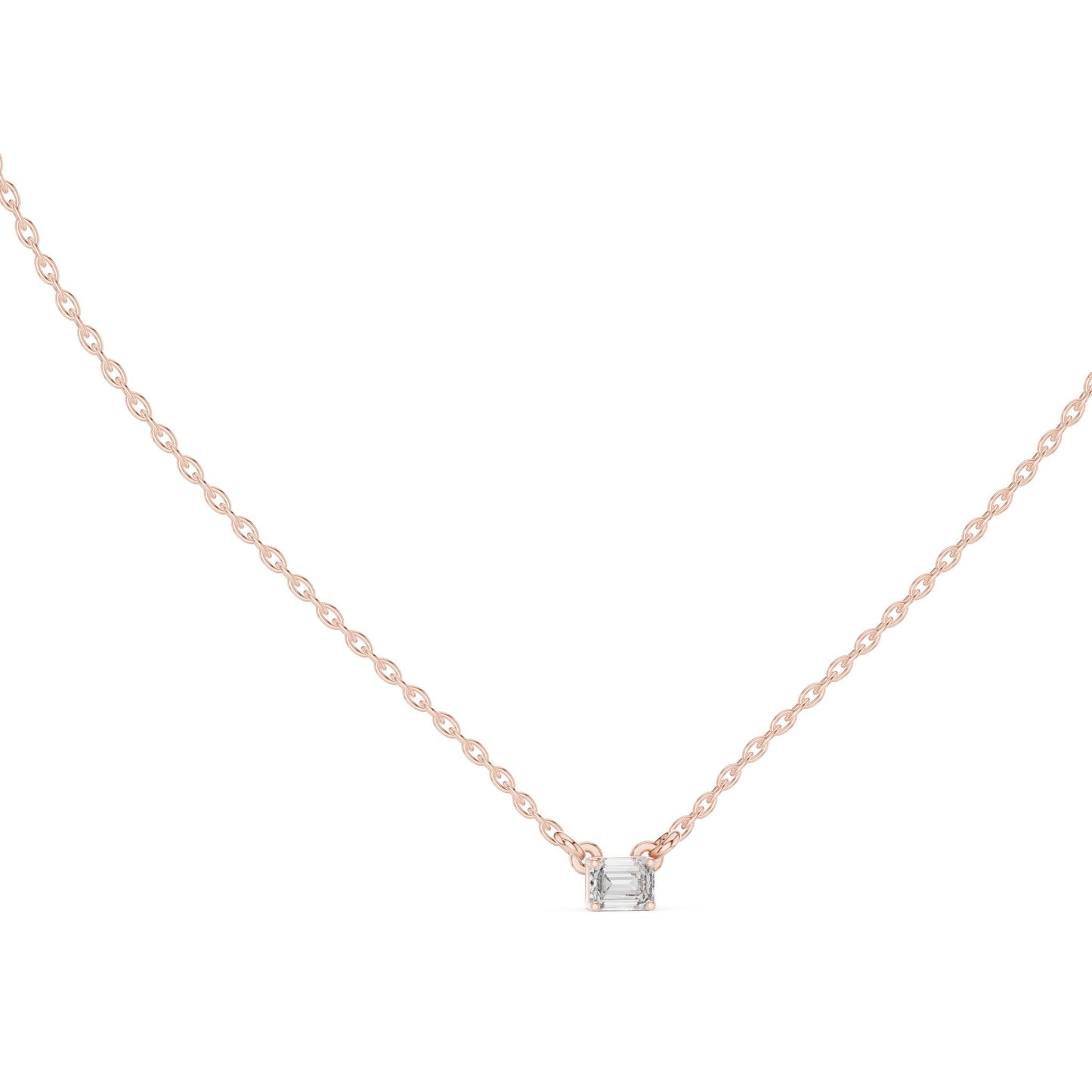 Emerald Lab Grown Diamond Pendant