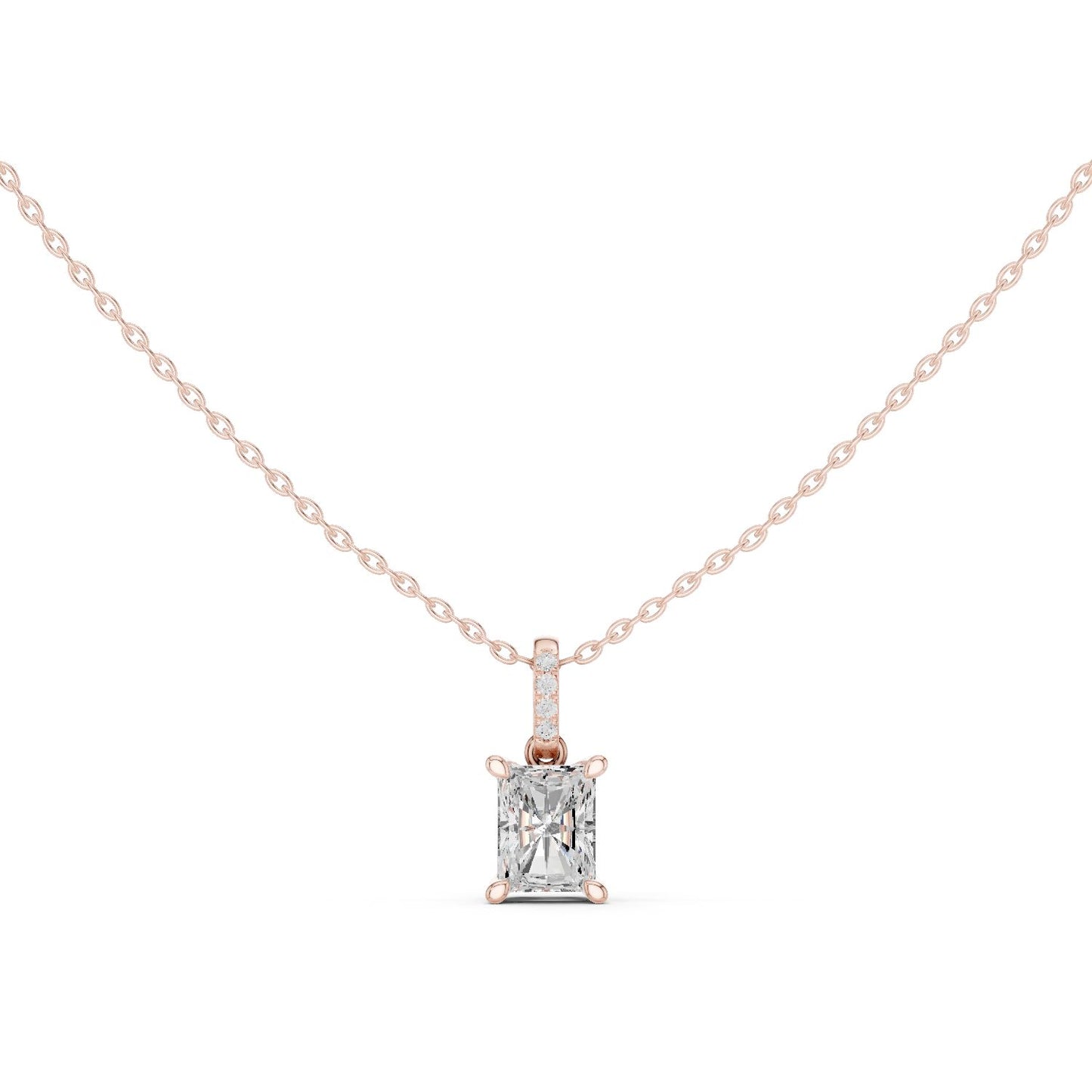 Emerald Lab Grown Diamond Pendant