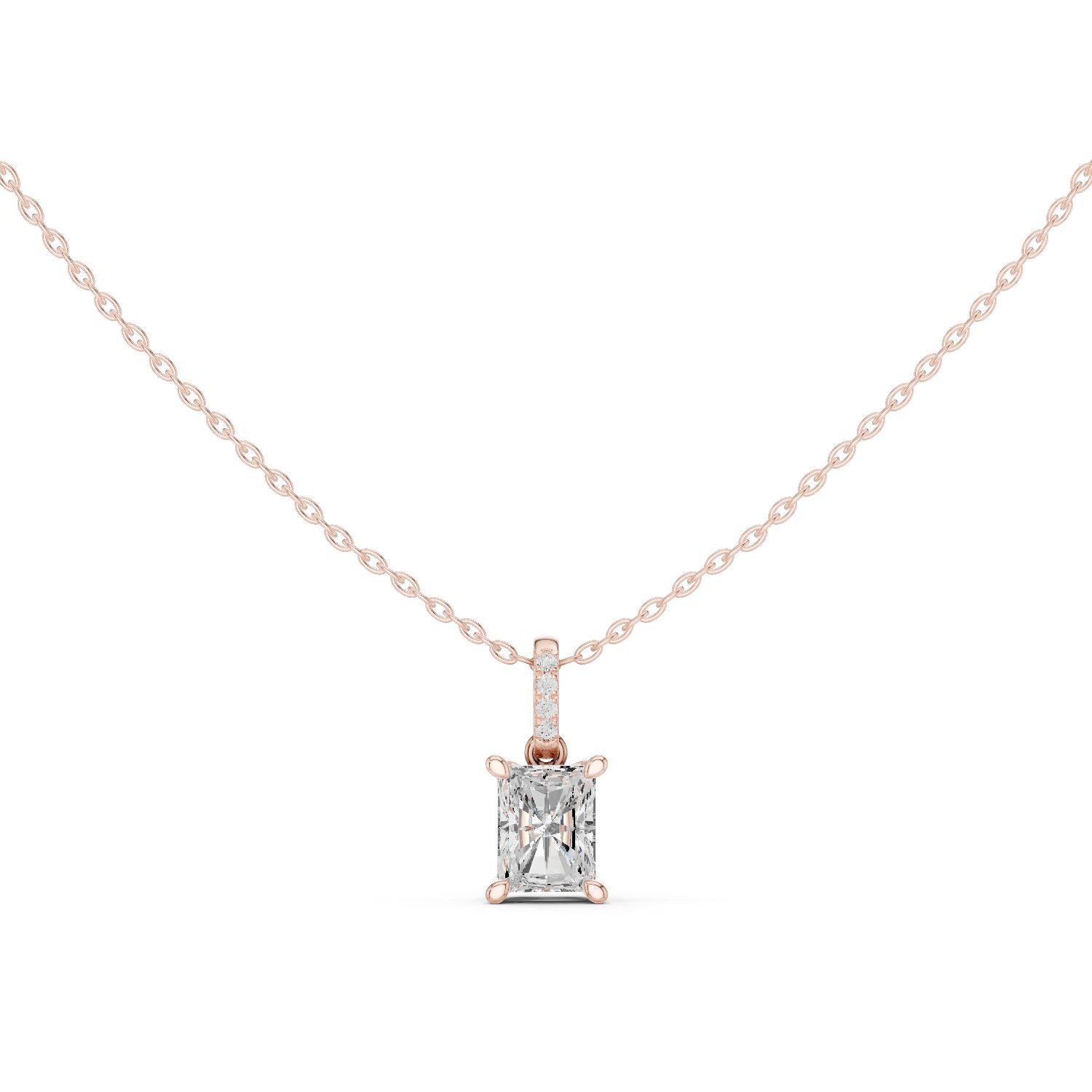 Emerald Lab Grown Diamond Pendant