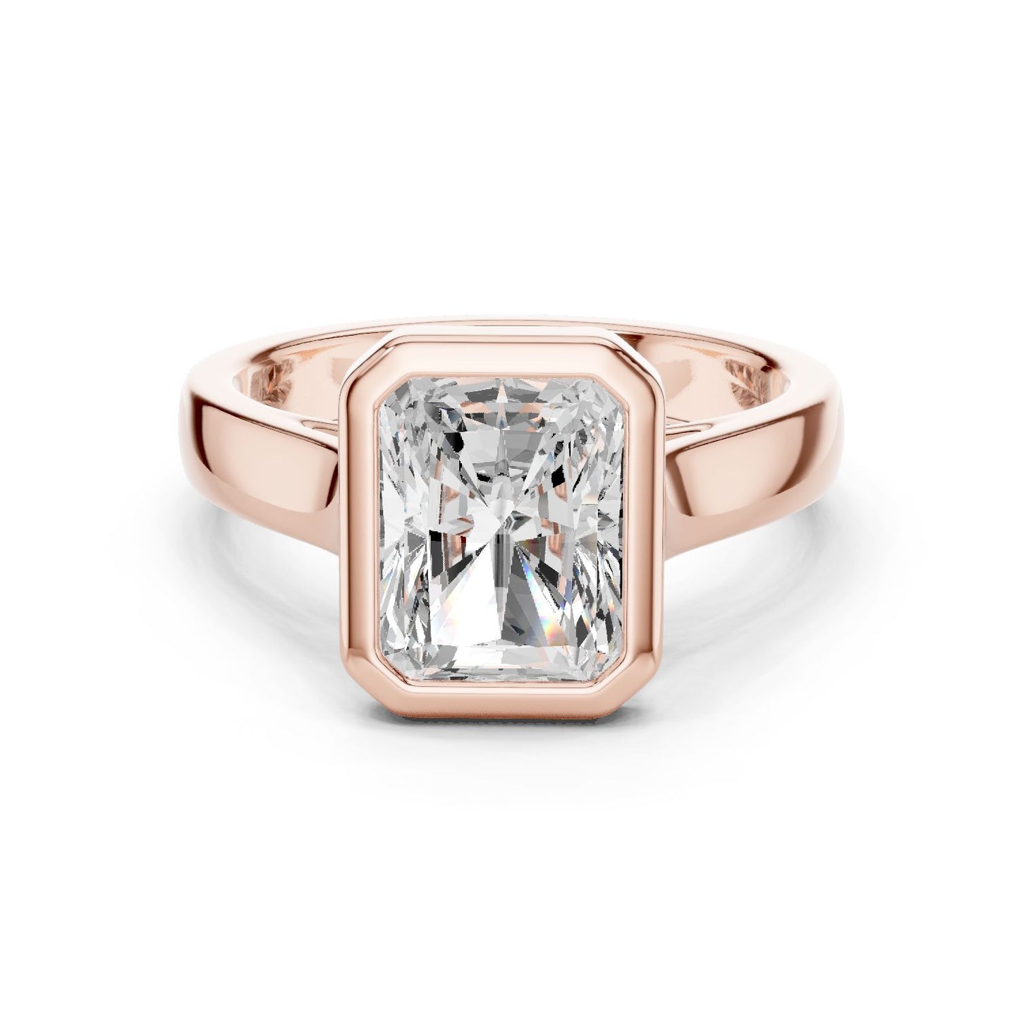 Emerald Lab Grown Diamond Solitaire Engagement Ring