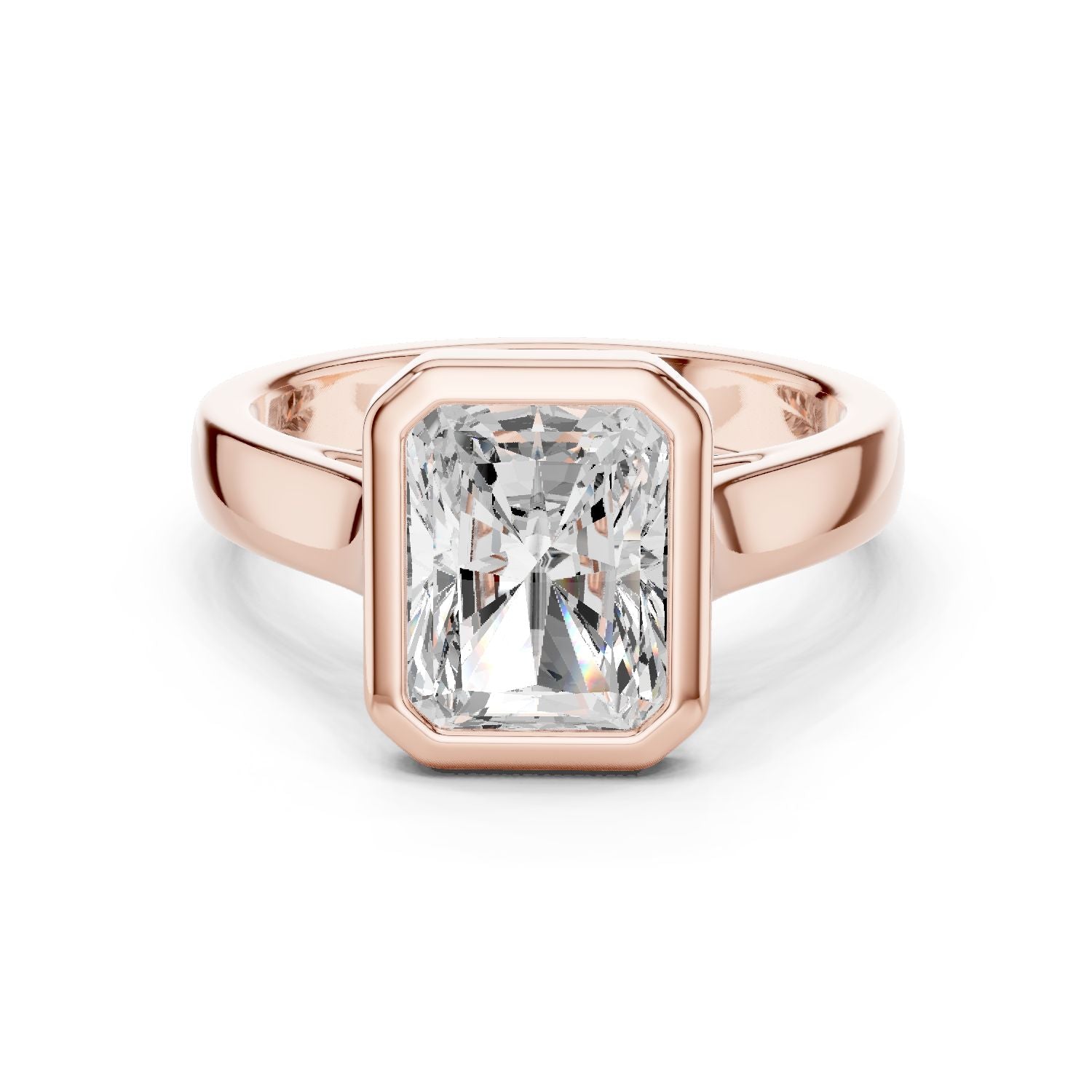 Emerald Lab Grown Diamond Solitaire Engagement Ring