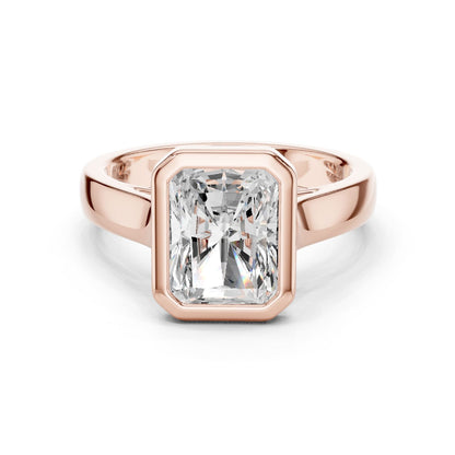 Emerald Lab Grown Diamond Solitaire Engagement Ring