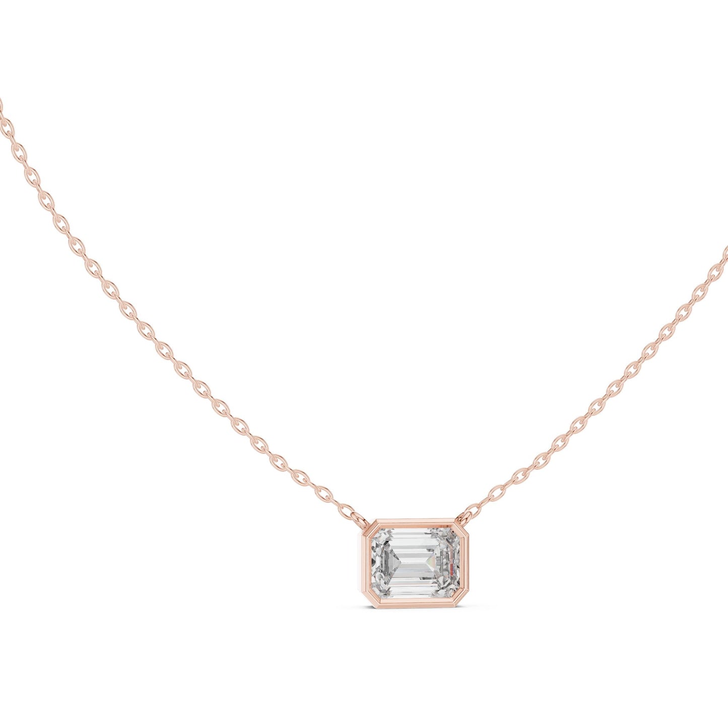 Emerald Lab Grown Diamond Pendant