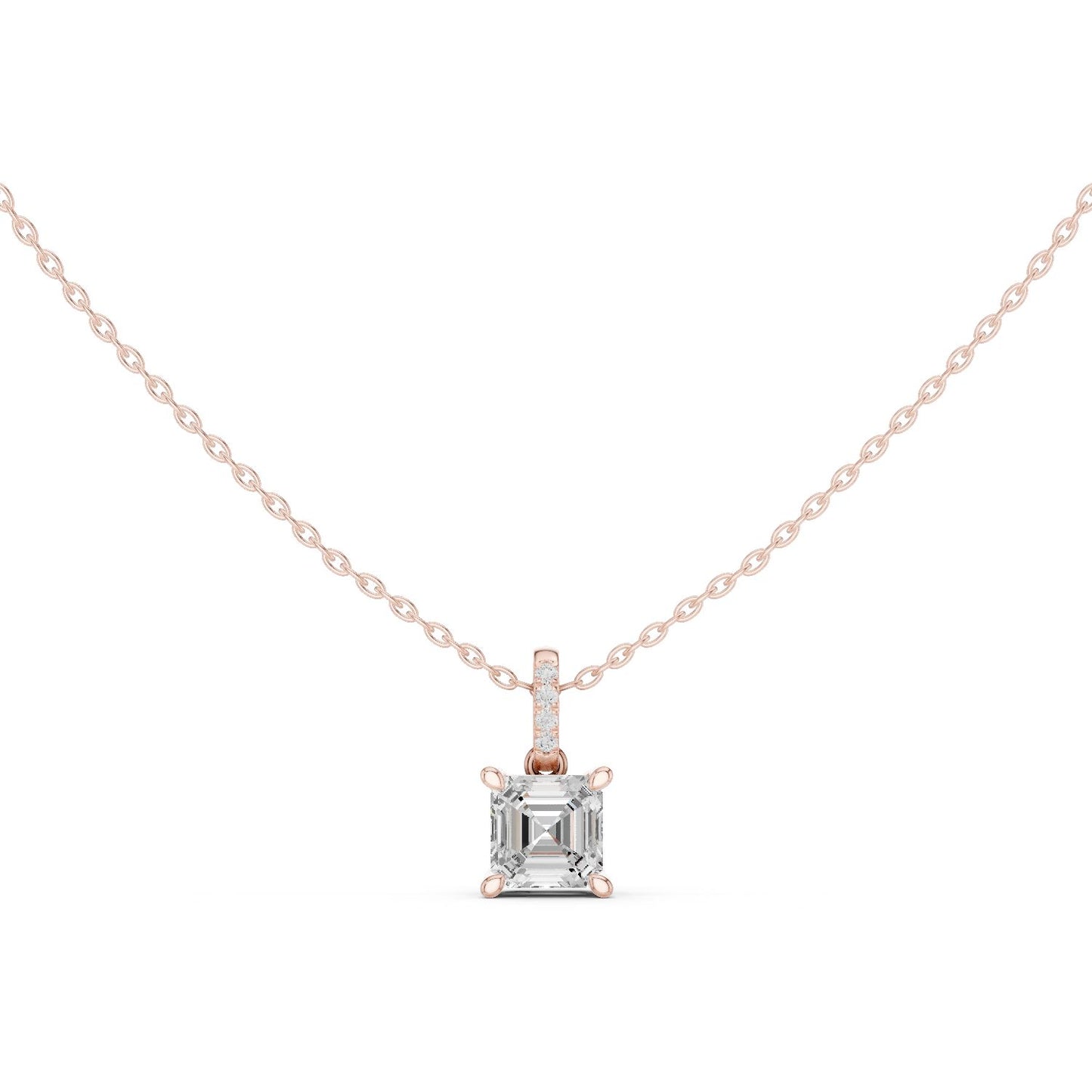 Emerald Lab Grown Diamond Pendant