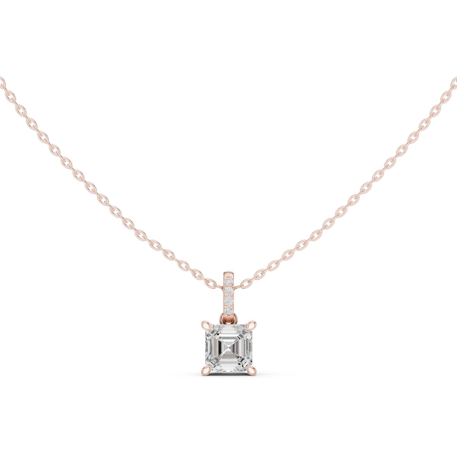 Emerald Lab Grown Diamond Pendant