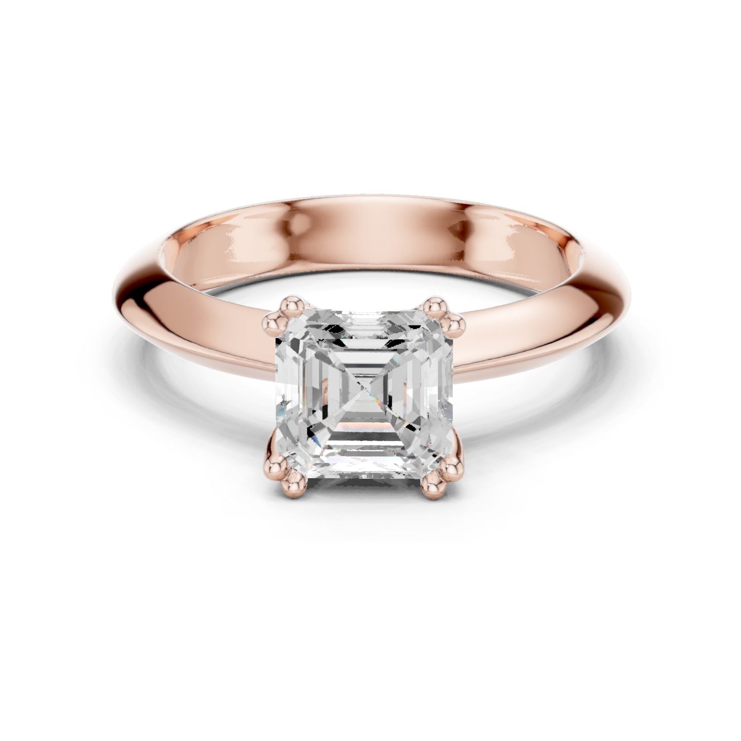 Emerald Lab Grown Diamond Solitaire Engagement Ring