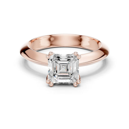 Emerald Lab Grown Diamond Solitaire Engagement Ring