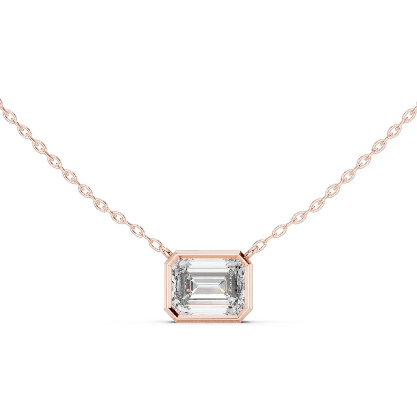 Emerald Lab Grown Diamond Pendant