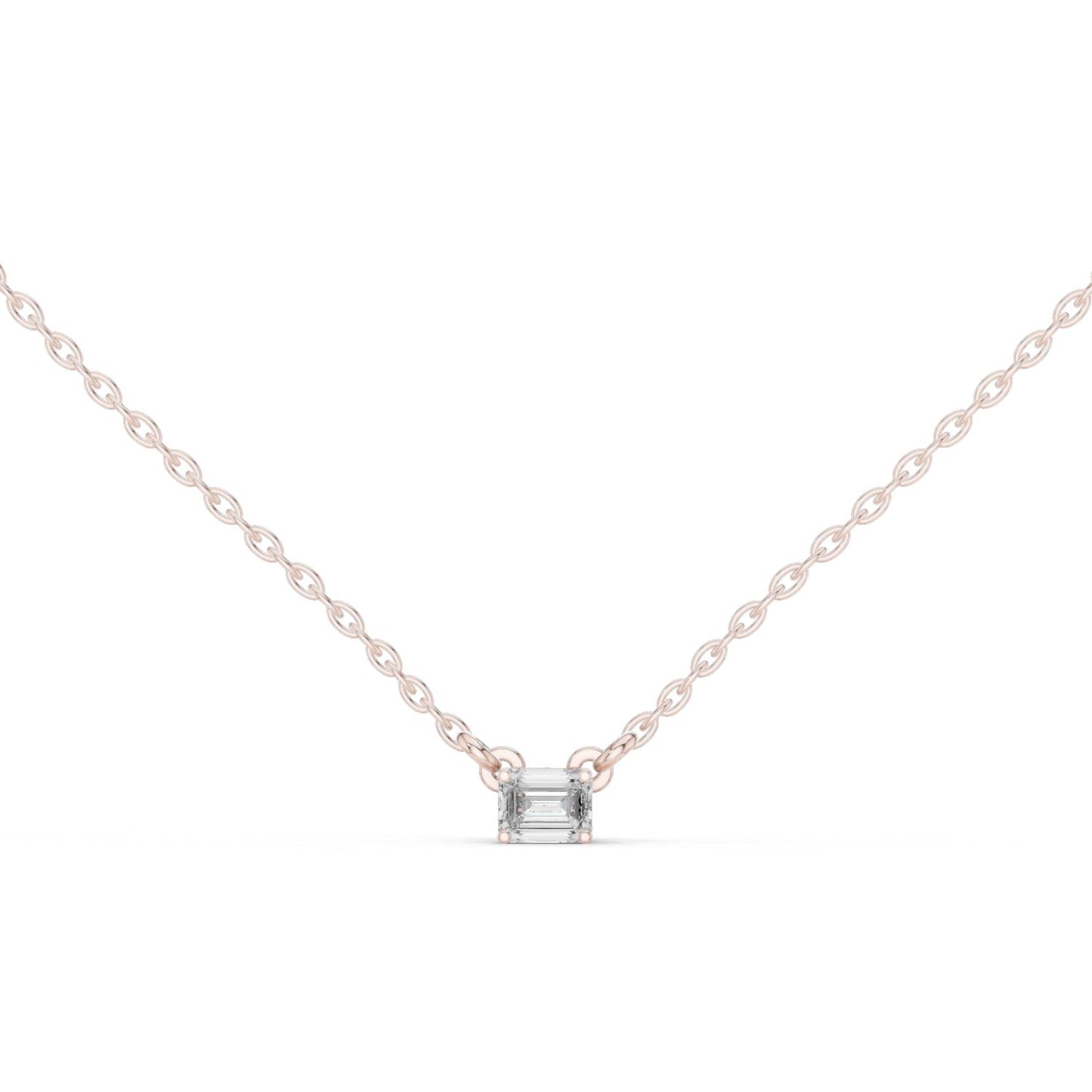 Emerald Lab Grown Diamond Pendant