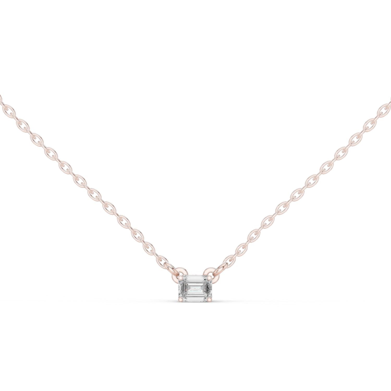 Emerald Lab Grown Diamond Pendant