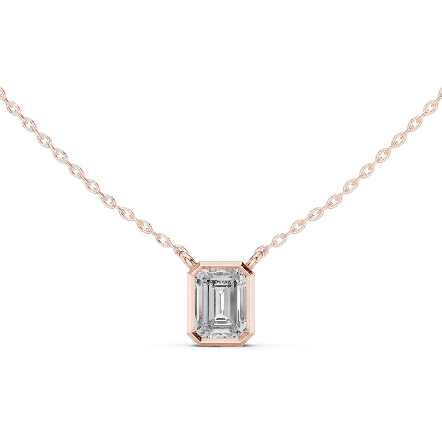 Emerald Lab Grown Diamond Pendant
