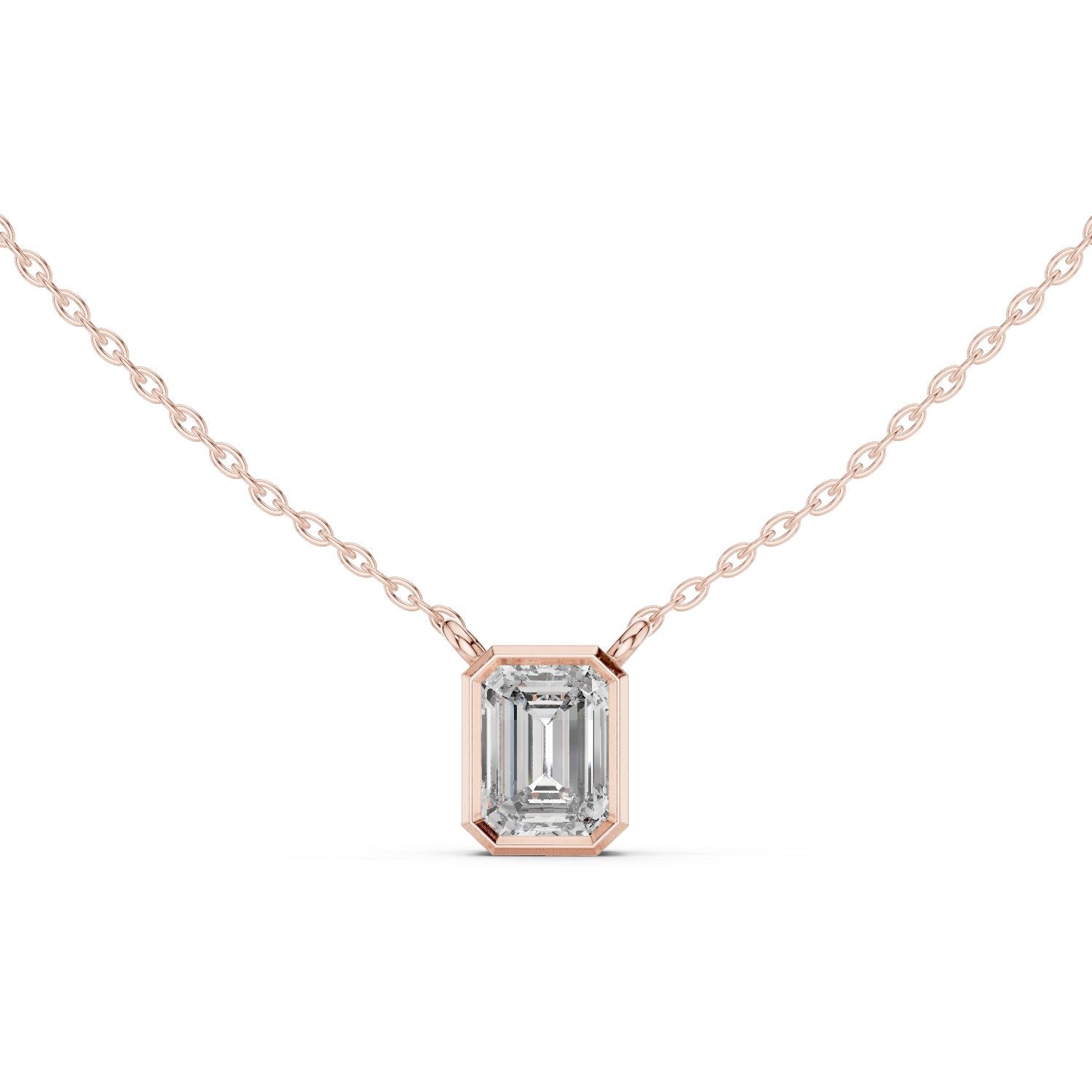 Emerald Lab Grown Diamond Pendant