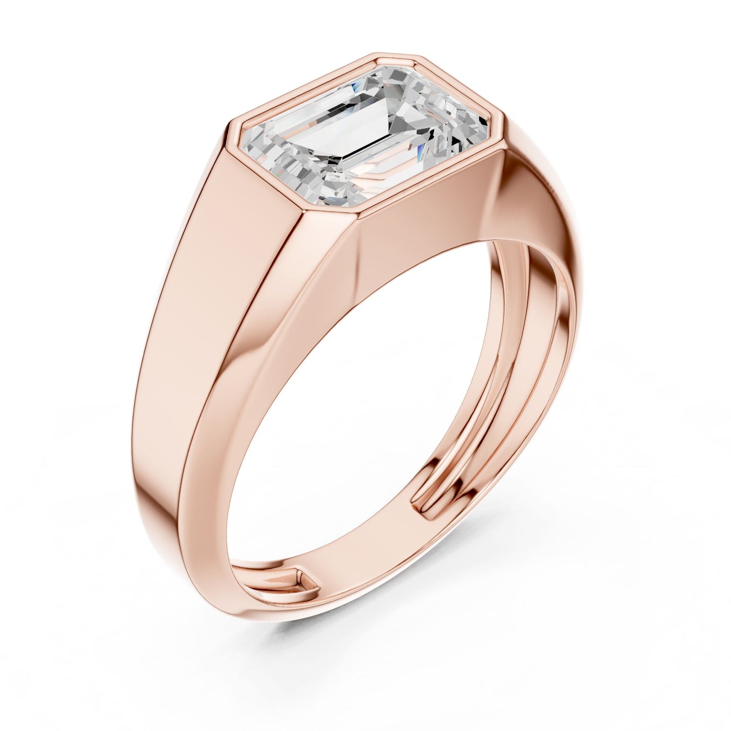 Men's Emerald Lab Grown Diamond Ring