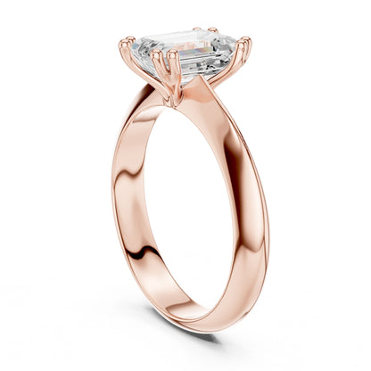 Emerald Lab Grown Diamond Solitaire Engagement Ring