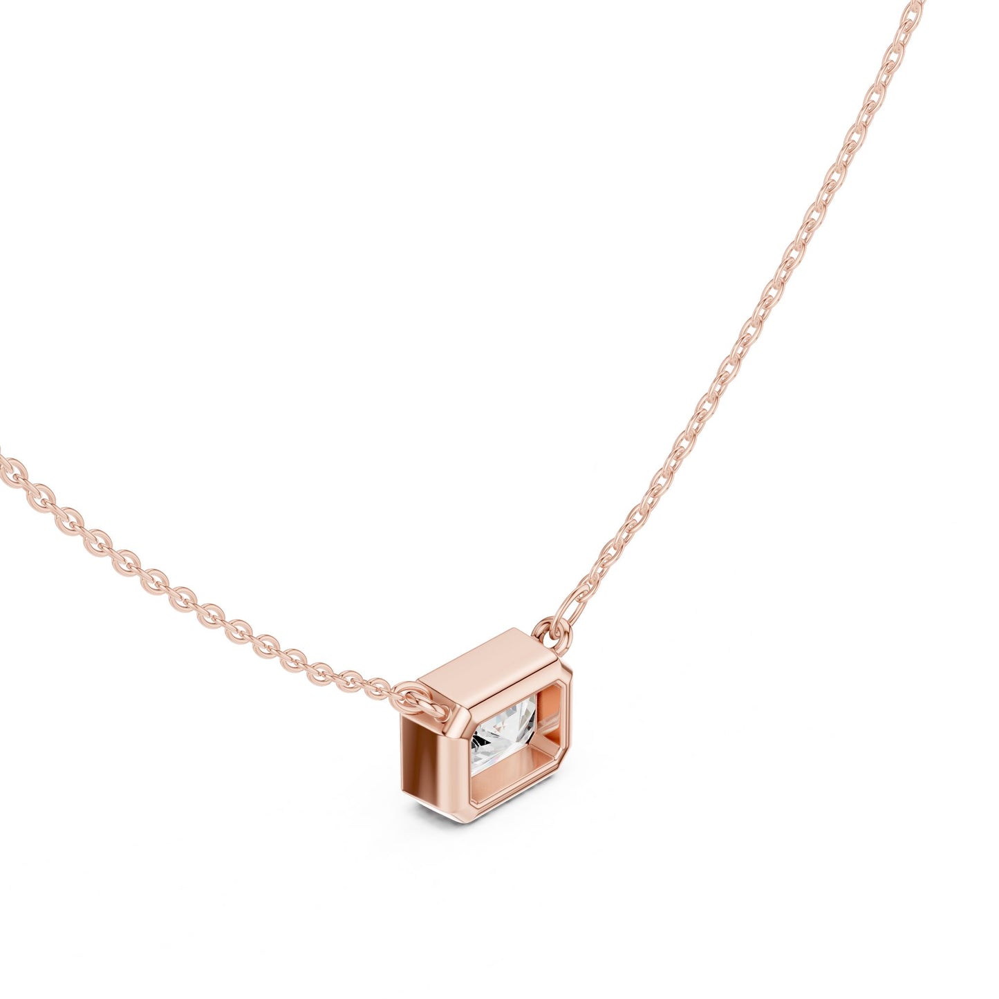 Emerald Lab Grown Diamond Pendant