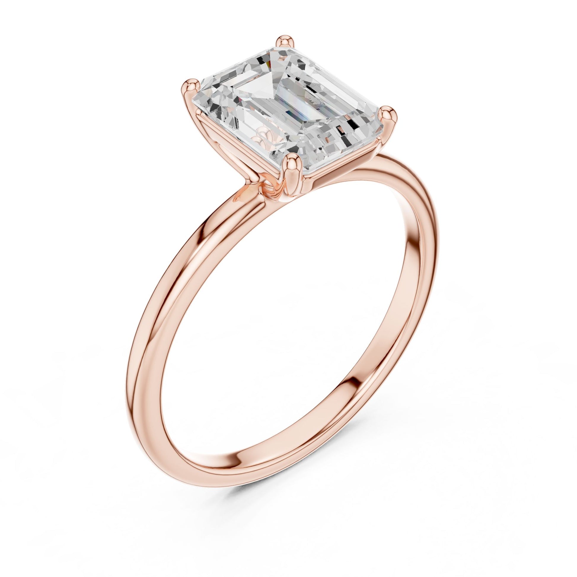 Women's Emerald Lab Grown Diamond Ring