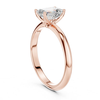 Emerald Lab Grown Diamond Solitaire Engagement Ring