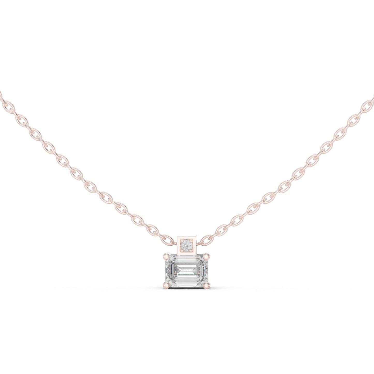 Emerald Lab Grown Diamond Pendant