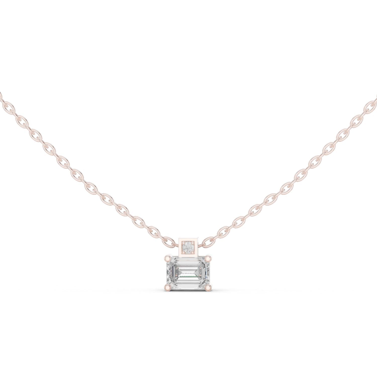 Emerald Lab Grown Diamond Pendant