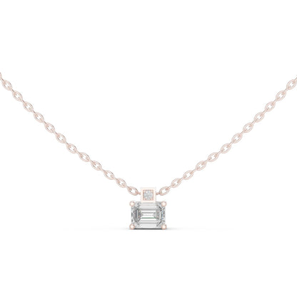 Emerald Lab Grown Diamond Pendant
