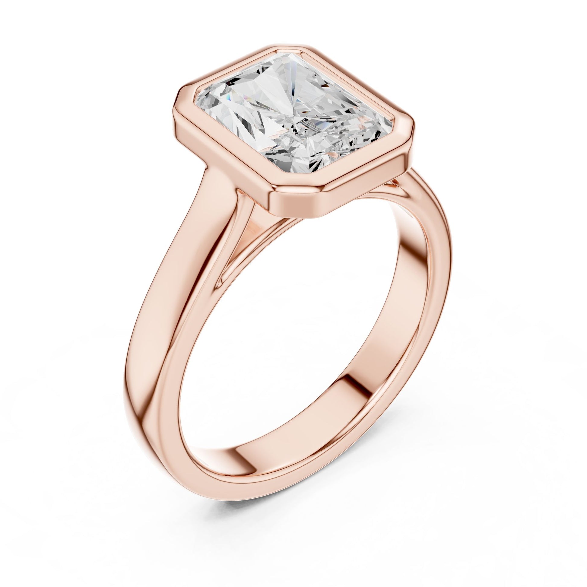 Emerald Lab Grown Diamond Solitaire Engagement Ring