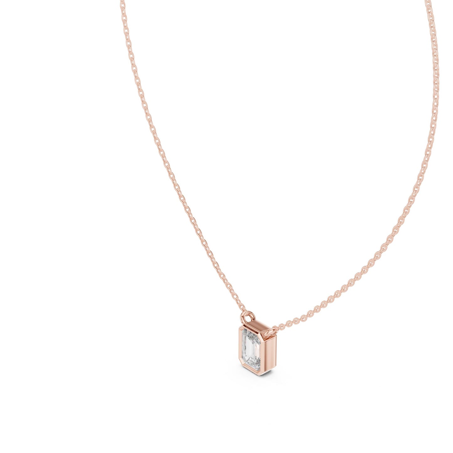 Emerald Lab Grown Diamond Pendant