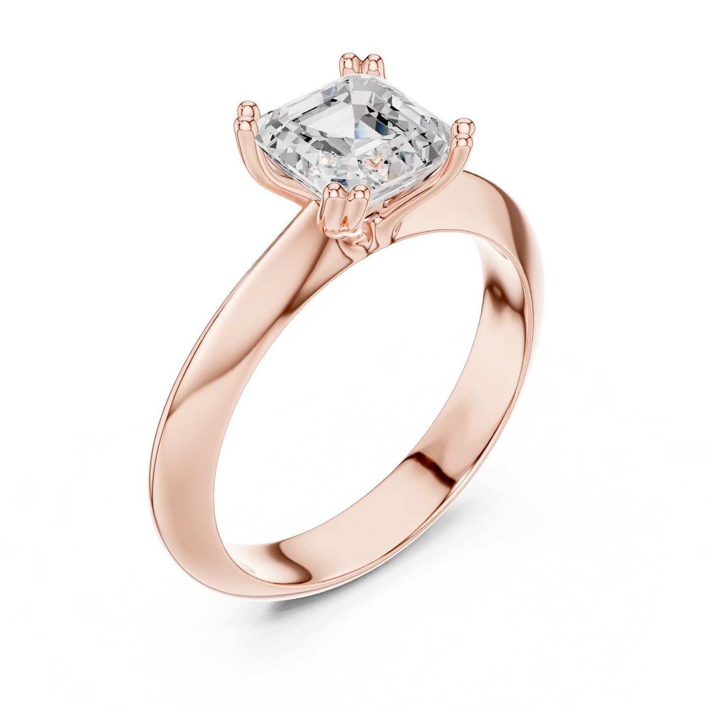 Emerald Lab Grown Diamond Solitaire Engagement Ring