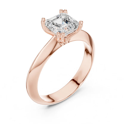 Emerald Lab Grown Diamond Solitaire Engagement Ring
