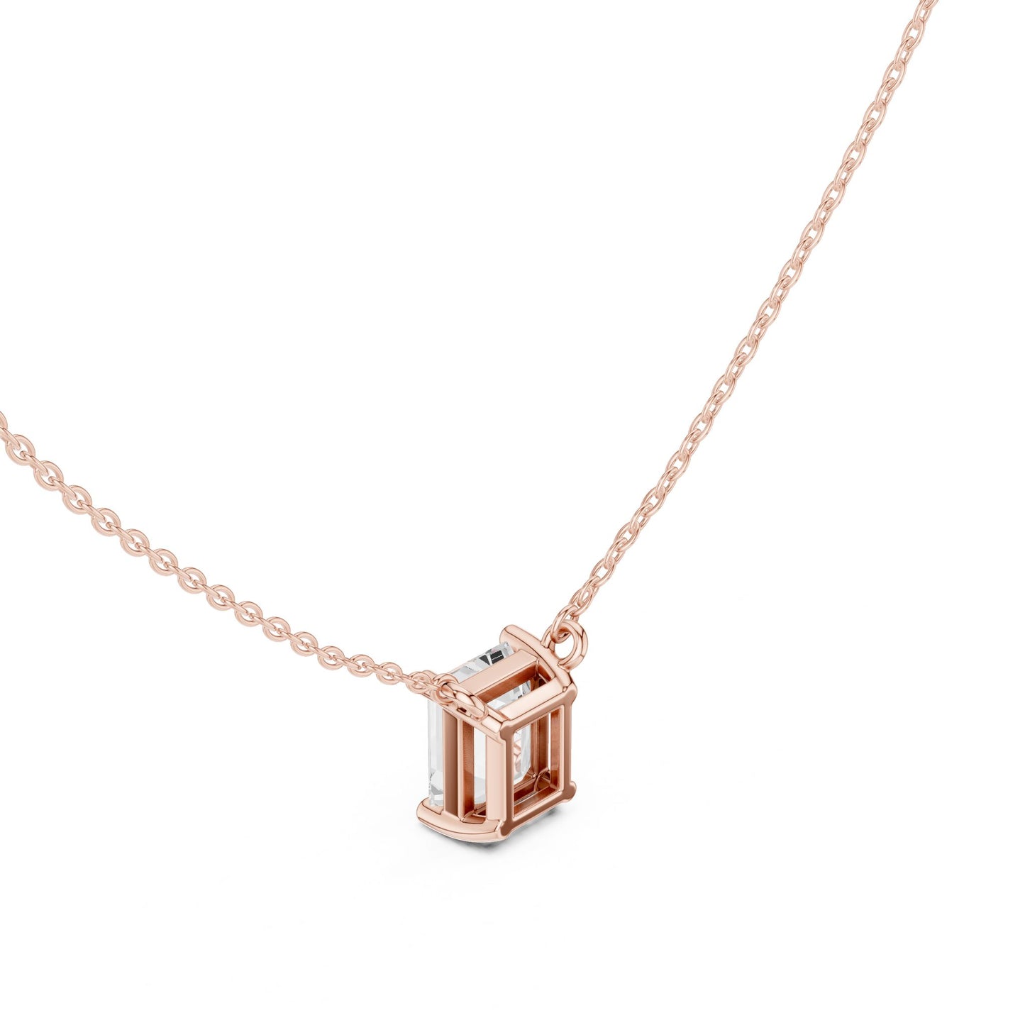 Emerald Lab Grown Diamond Pendant