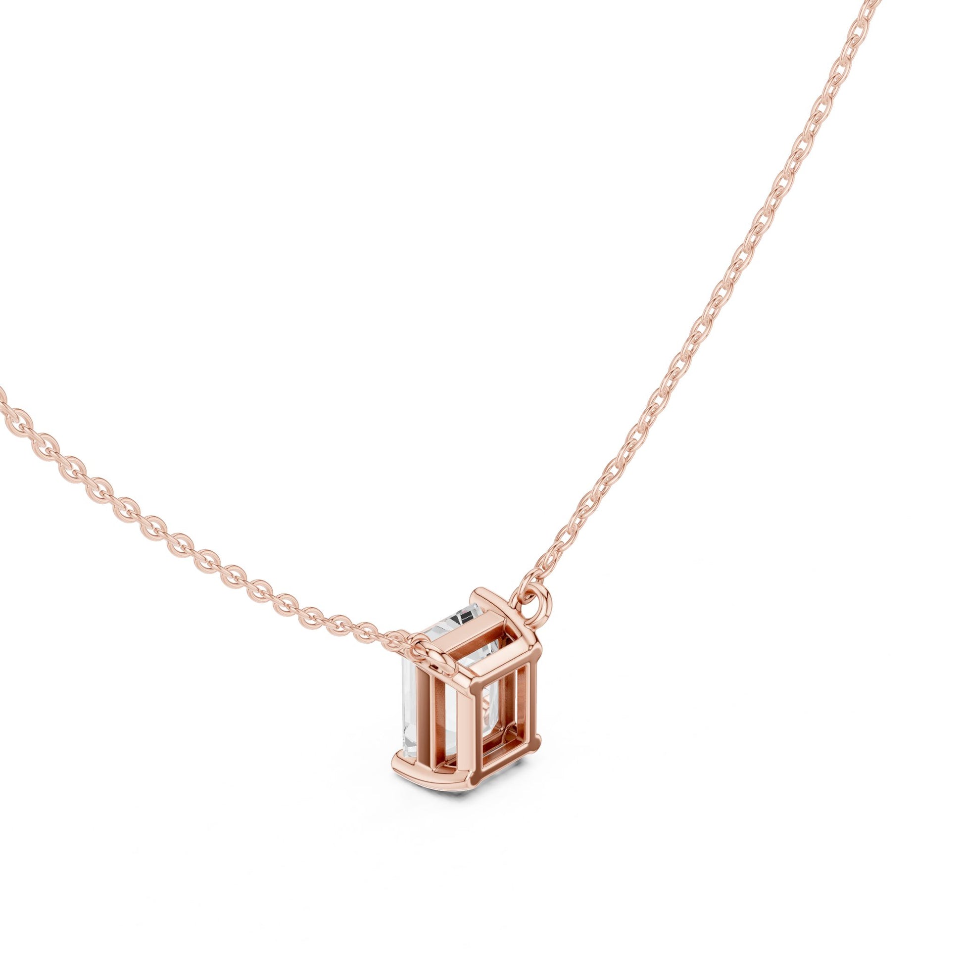 Emerald Lab Grown Diamond Pendant