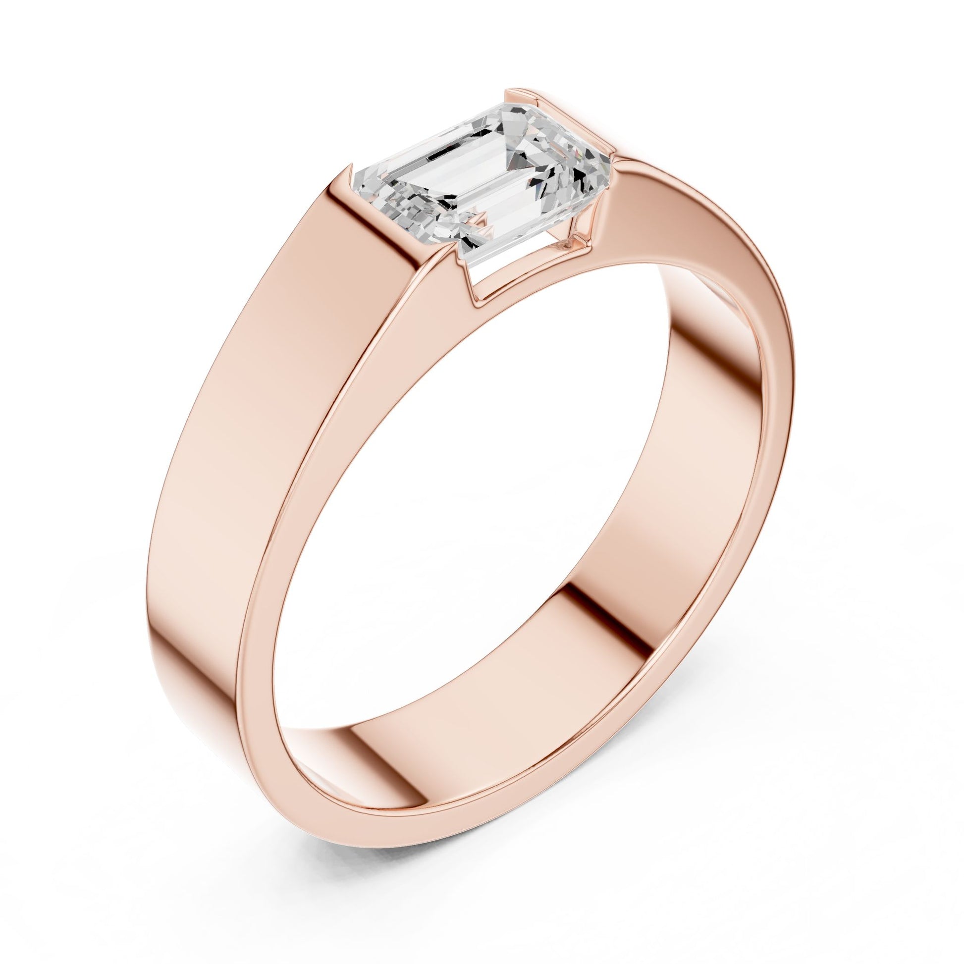Men's Emerald Lab Grown Diamond Ring