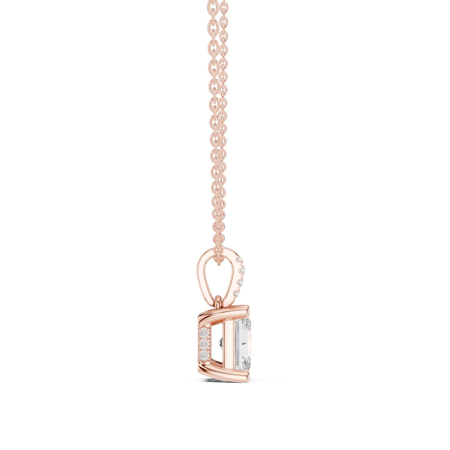 Emerald Lab Grown Diamond Pendant