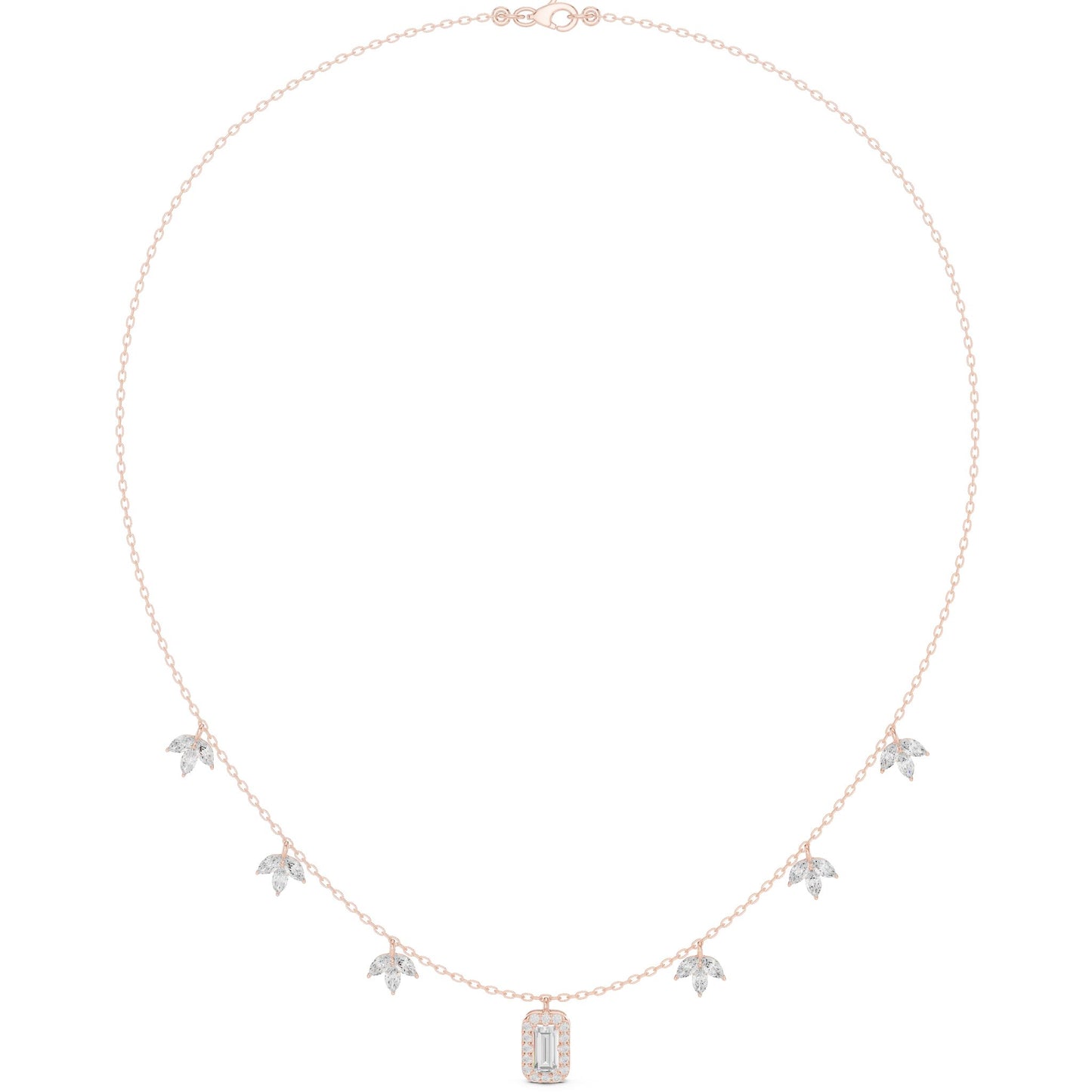 Emerald Lab Grown Diamond Pendant