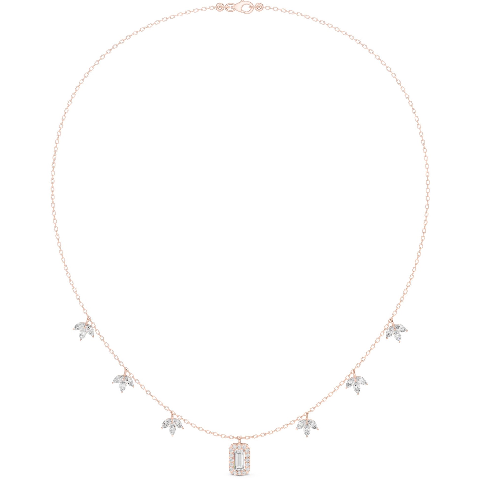 Emerald Lab Grown Diamond Pendant