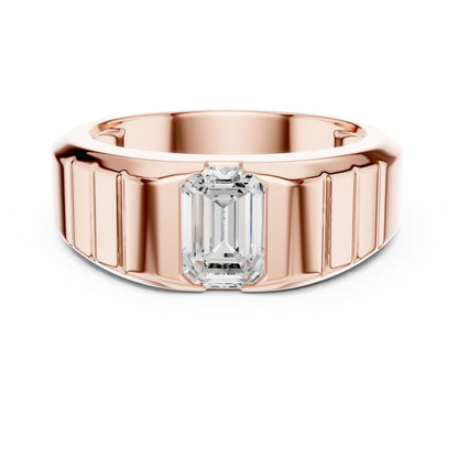 Men's Emerald Lab Grown Diamond Ring