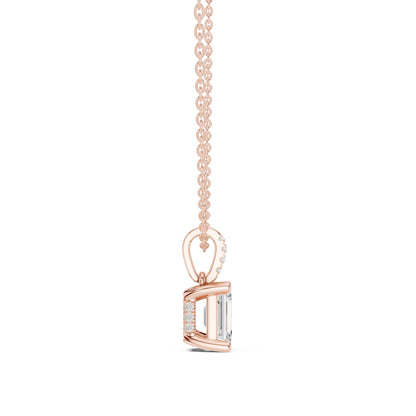 Emerald Lab Grown Diamond Pendant